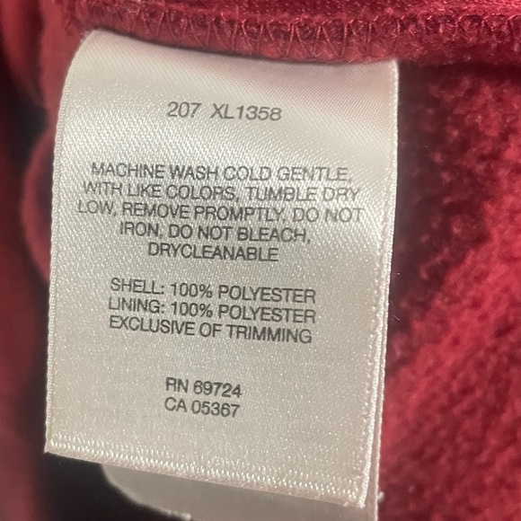 Columbia Red Full Zip Fleece Vest Sz Medium - Picture 4 of 5